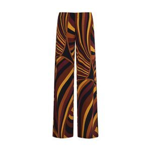 Pucci Women Satin Jersey Pants In Iride Print
